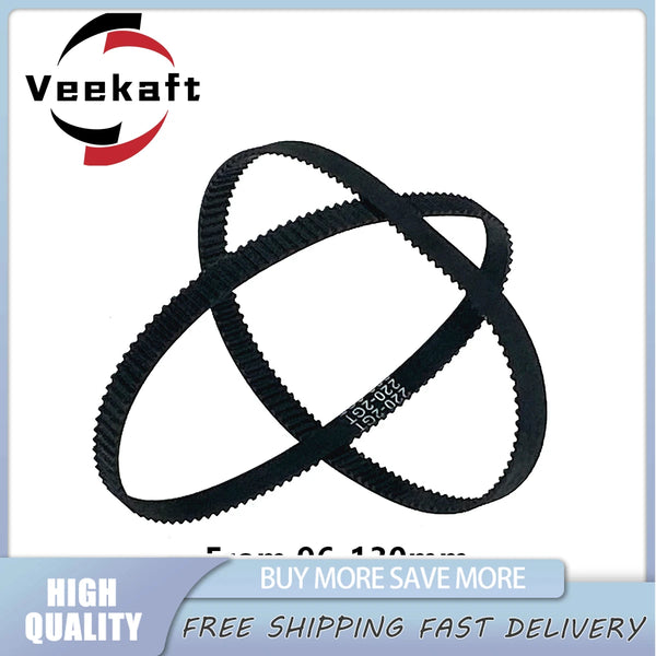 3D Printer Parts GT2 6mm Closed Loop Rubber Timing Belt 96 98 100 102 104 106 108 110 112 114 116 118 120 122 124 126 130mm 2GT