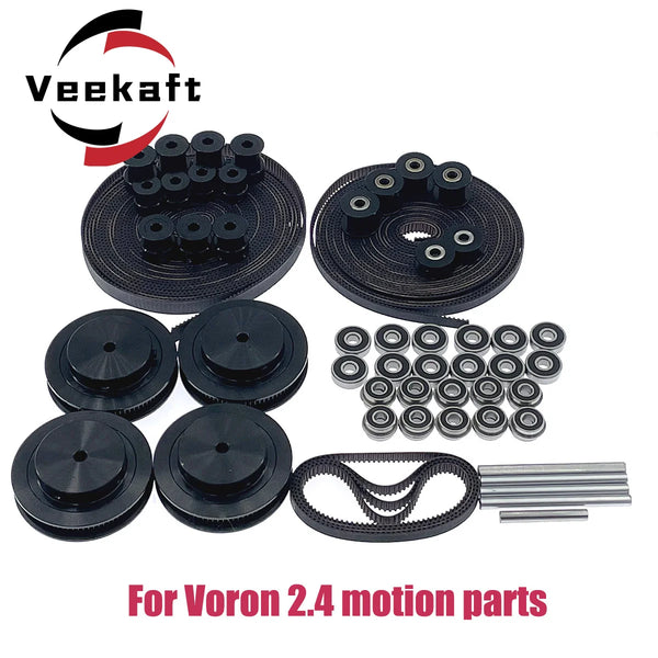 For VORON 2.4 Motion Parts Set Corexy motion parts Gates GT2 LL-2GT RF Open Belt 2GT 16T 20T pulley 188mm belt Shaft bearings