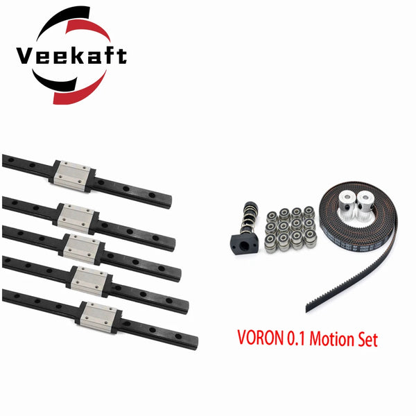 VORON 0.1 Motion Set GT2 LL-2GT RF Open Belt 2GT 20Teeth Pulley F623-RS Bearing MGN7H-1R-150 Linear Rail T8 Flange Nut 8mm Lead